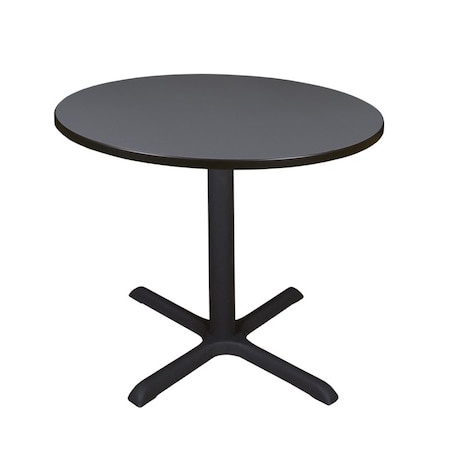 Cain Cain Square & Round Tables, Wood, Metal Top, Grey TB36RNDGY